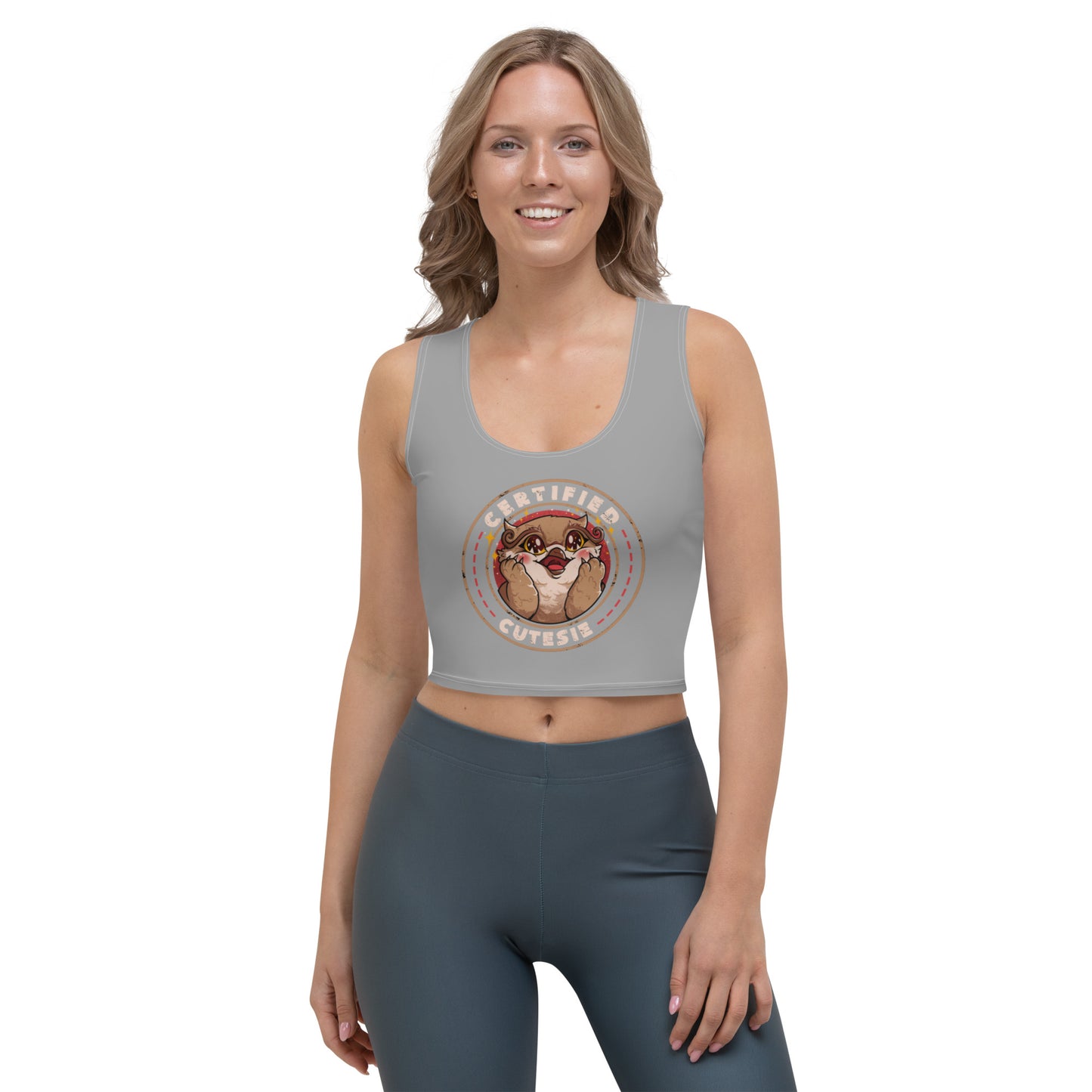 Certified Cutesie - Crop Top (Grey)