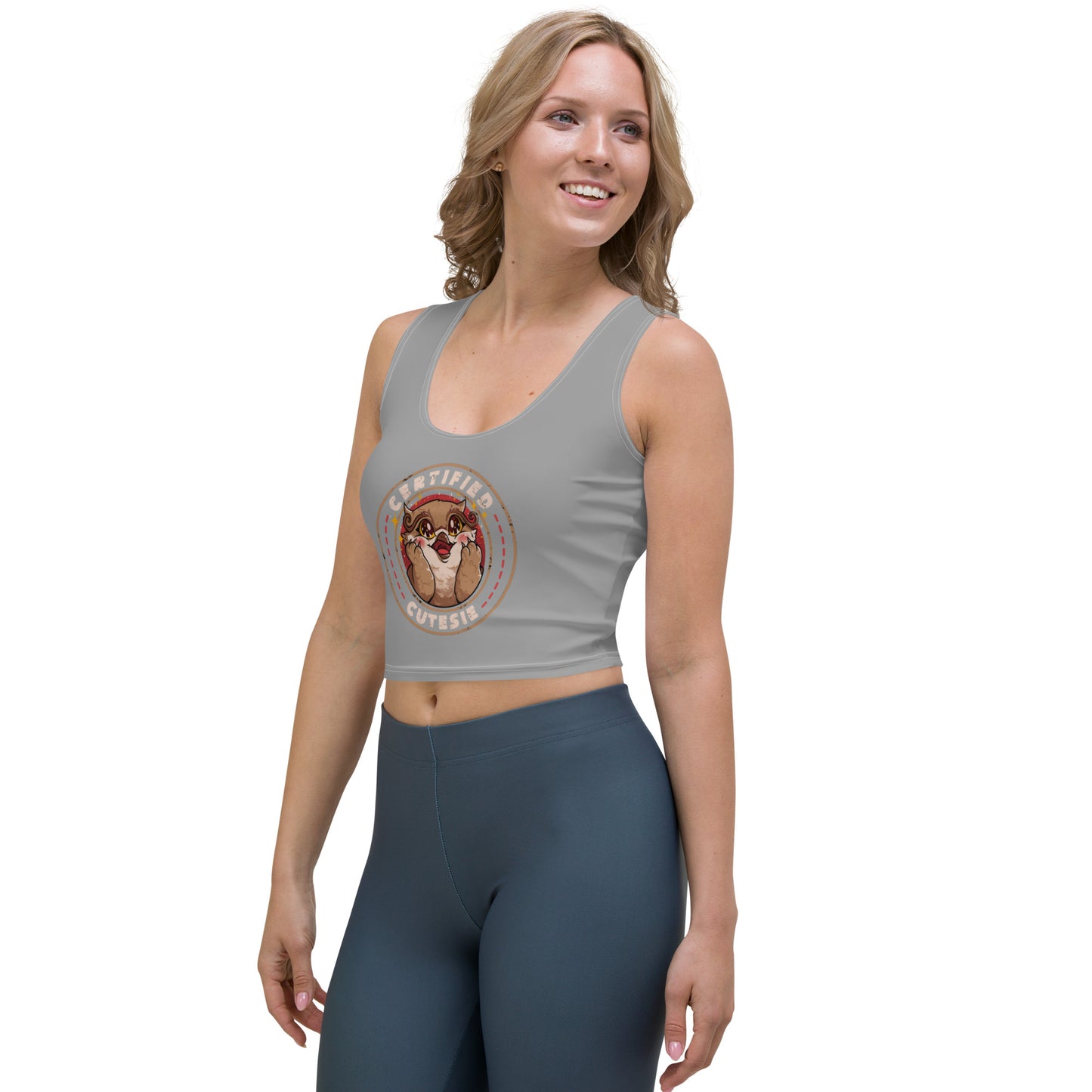 Certified Cutesie - Crop Top (Grey)