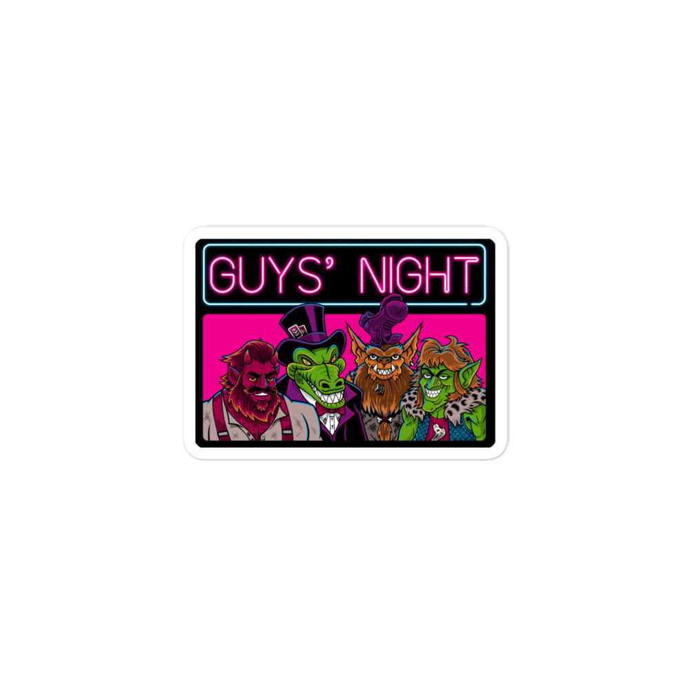 Guys' Night - Sticker