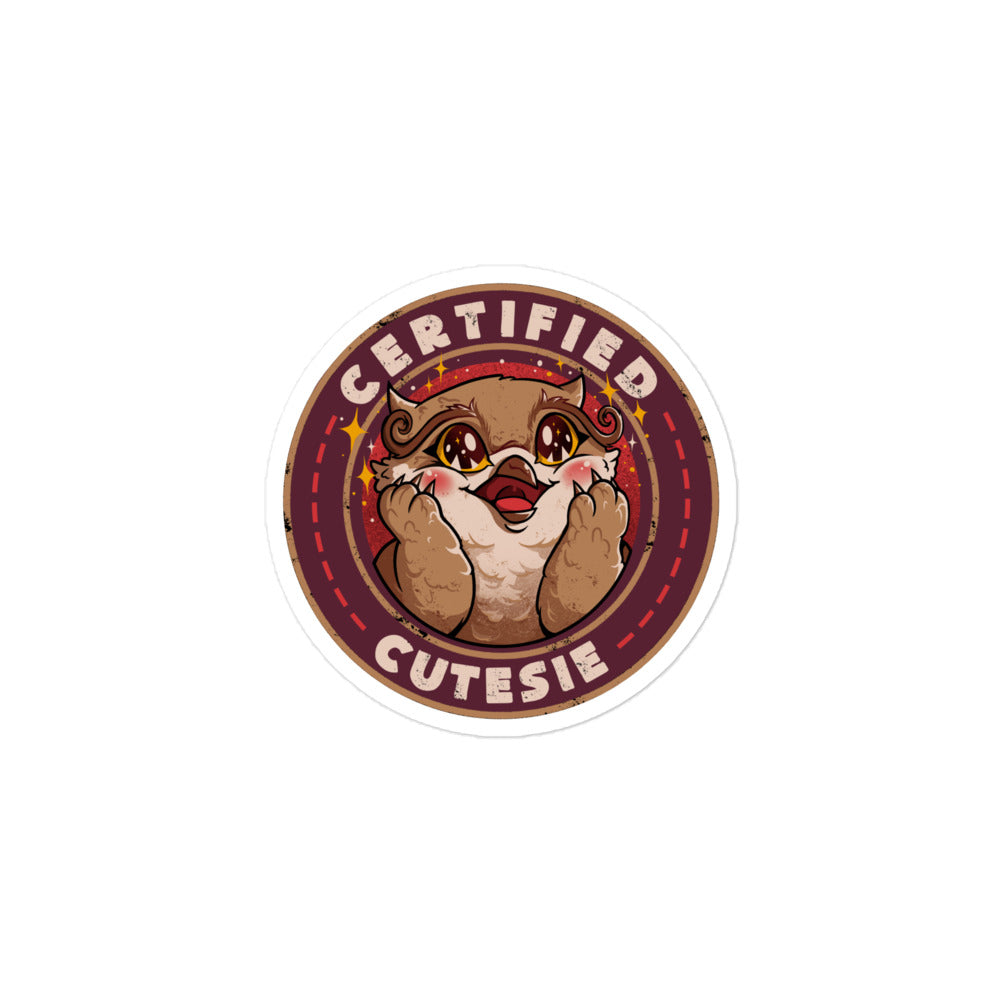 Certified Cutesie - Sticker