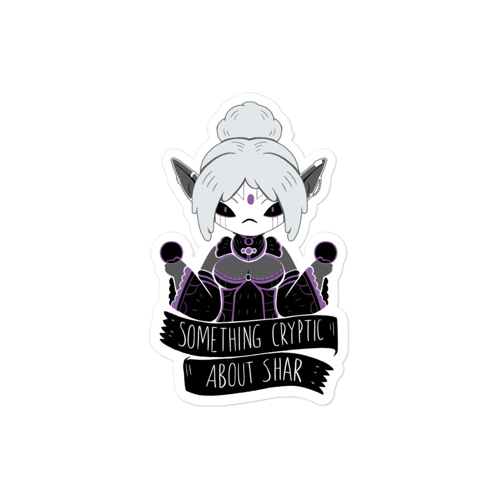 Something Cryptic About Shar - Sticker