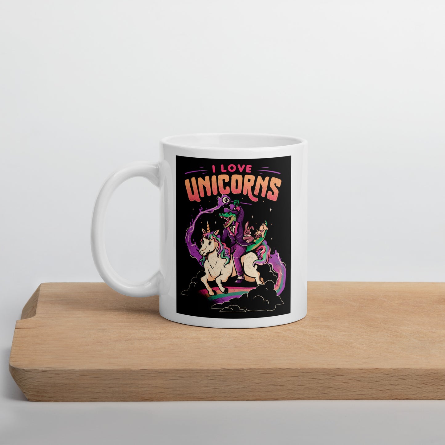 I Love Unicorns - White Glossy Mug