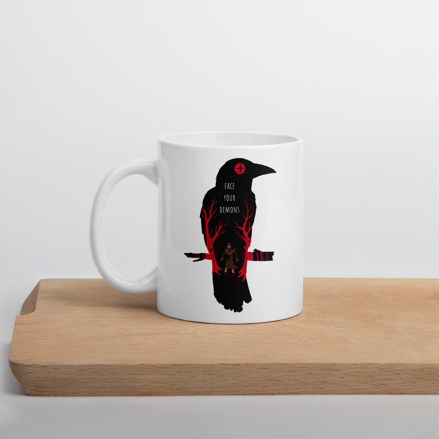 Face Your Demons - White Glossy Mug