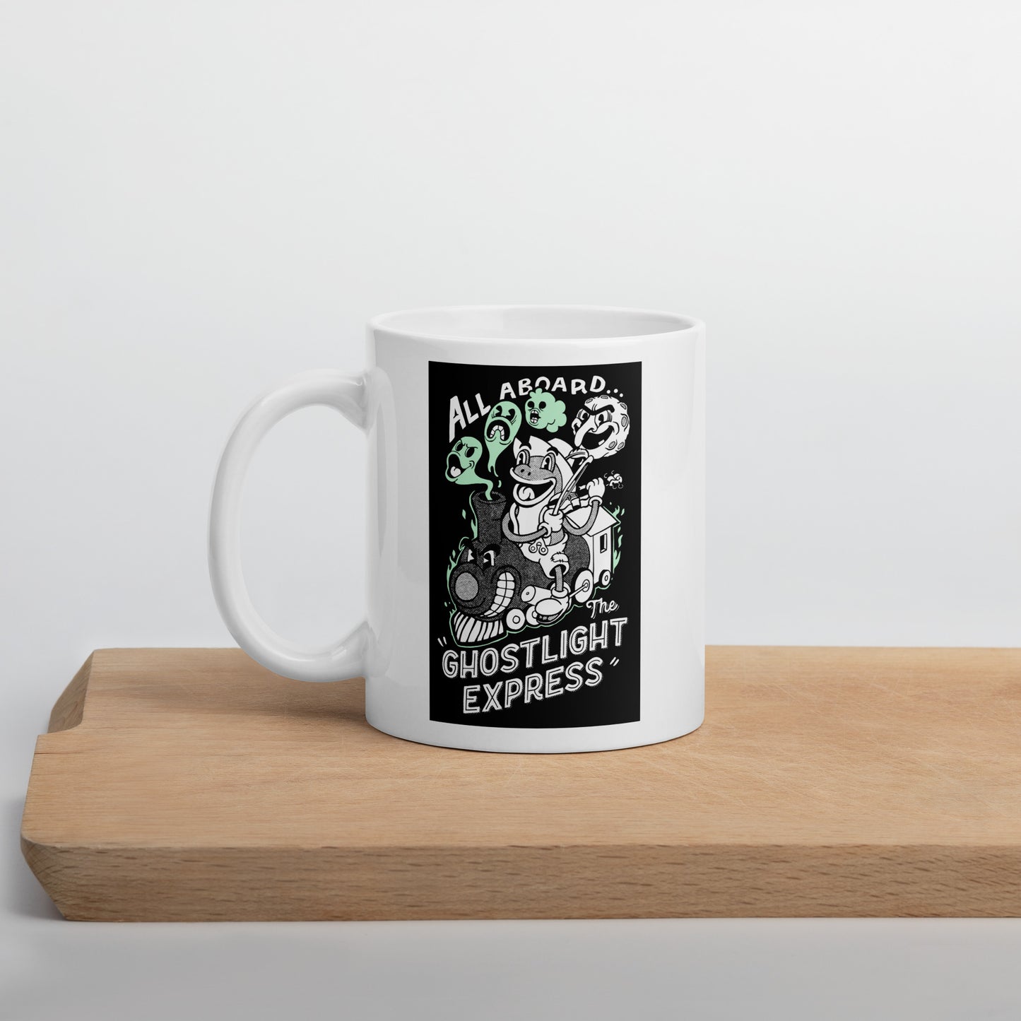 All Aboard the Ghostlight Express - White Glossy Mug