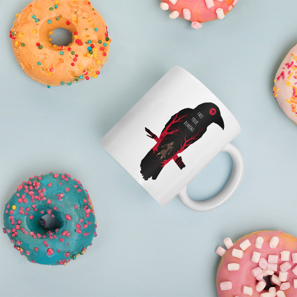 Face Your Demons - White Glossy Mug