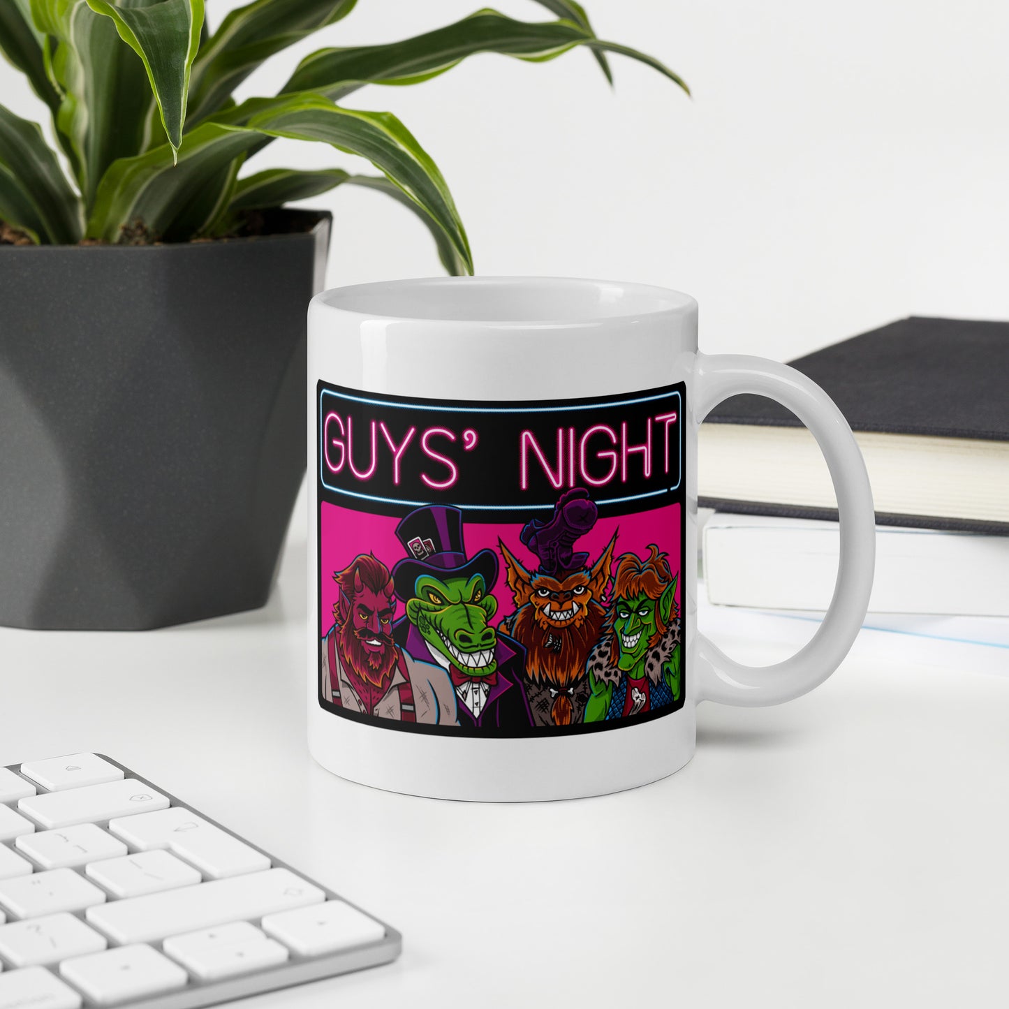 Guys' Night - White Glossy Mug