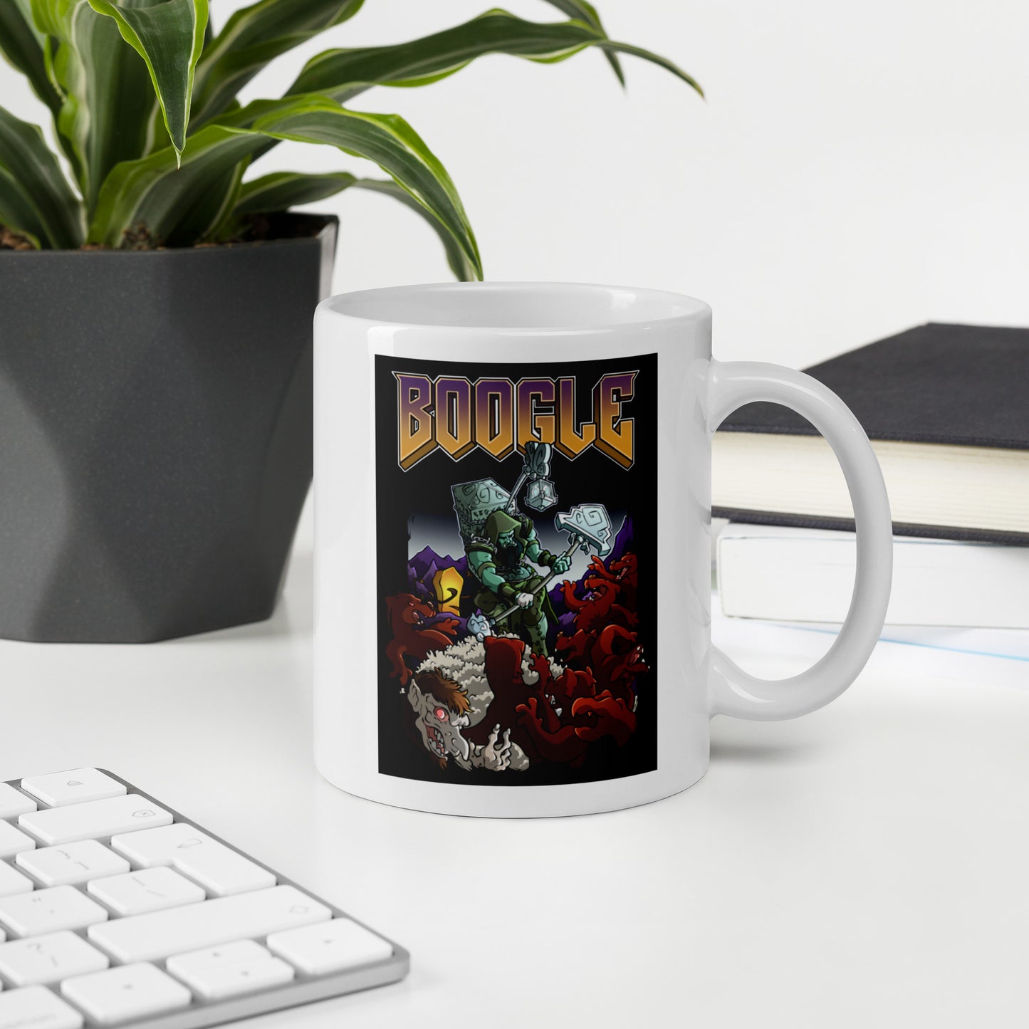 BOOGLE - White Glossy Mug