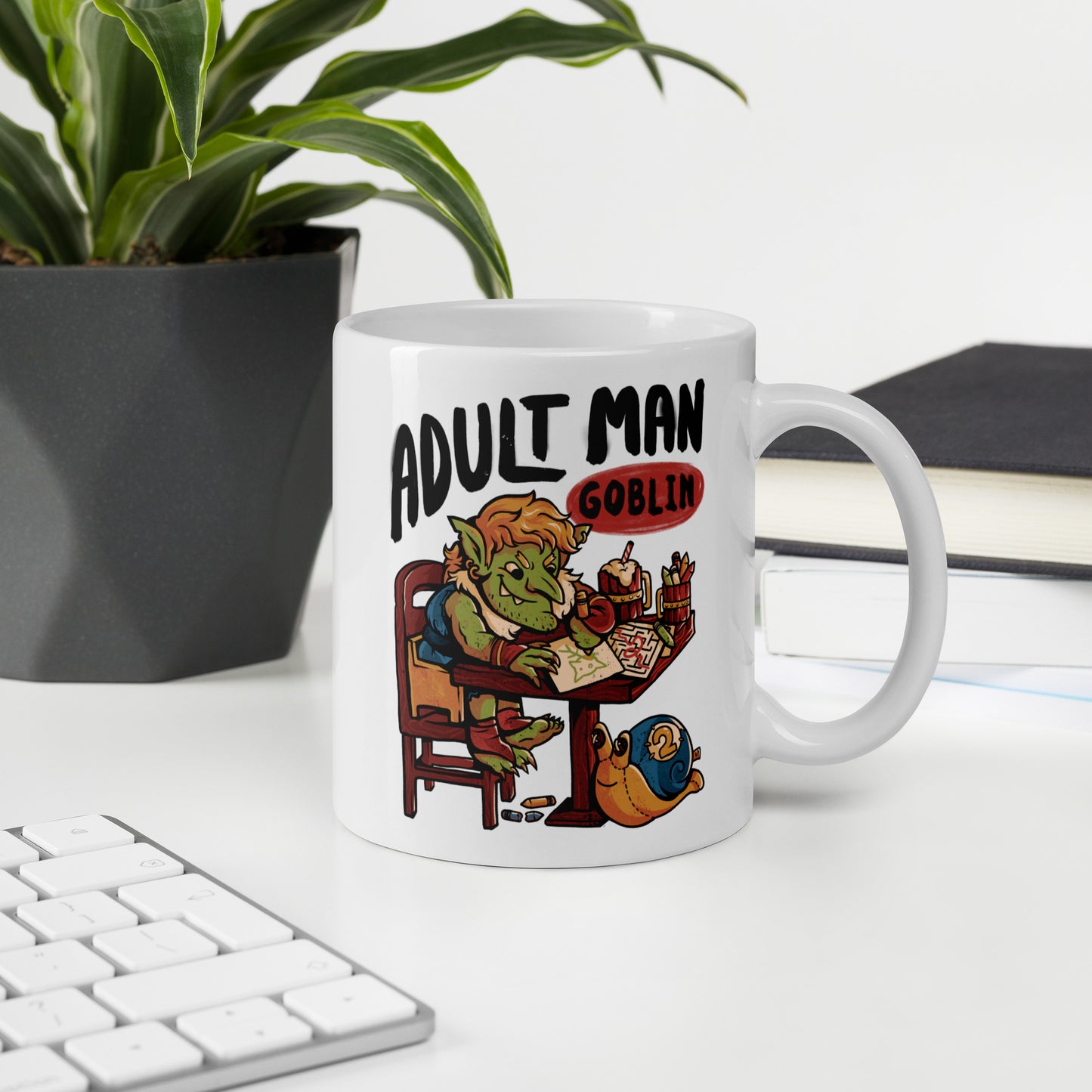 Adult Man Goblin - White Glossy Mug