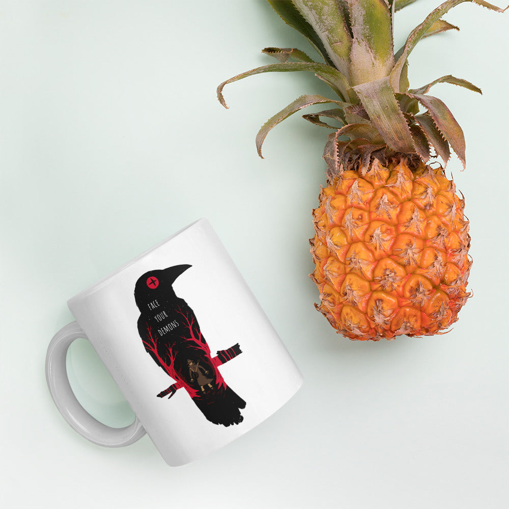 Face Your Demons - White Glossy Mug