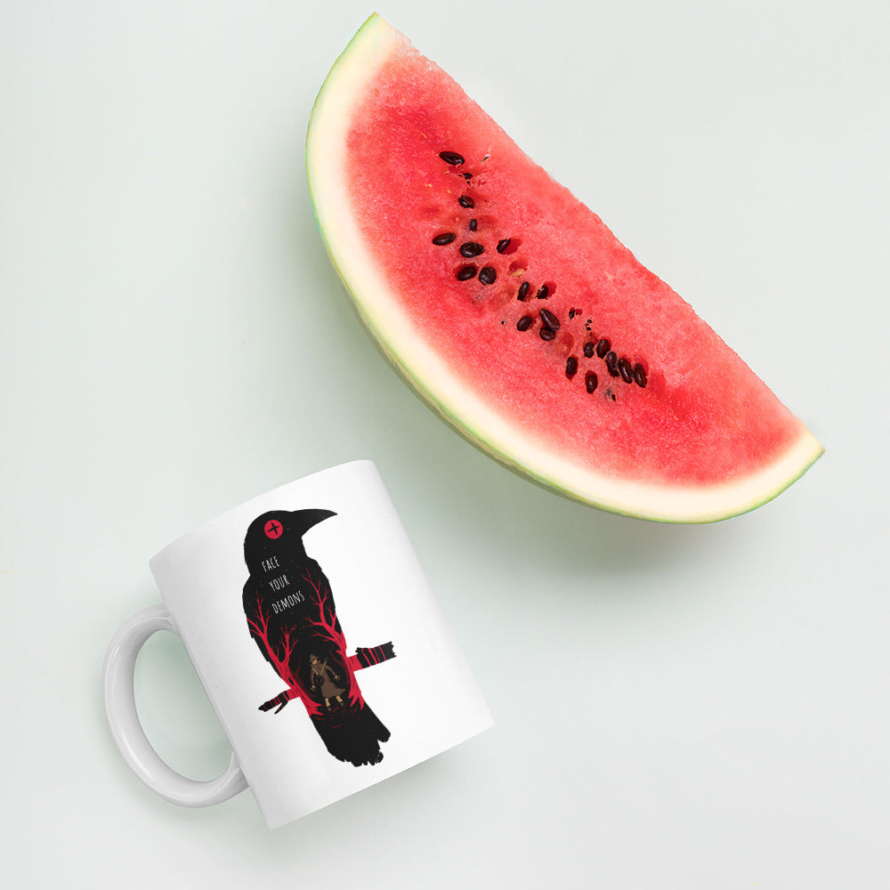 Face Your Demons - White Glossy Mug