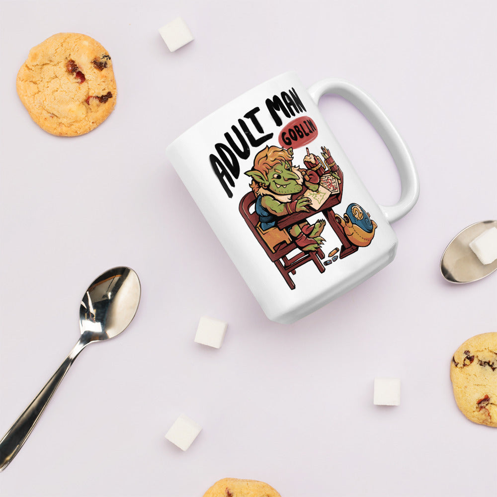 Adult Man Goblin - White Glossy Mug