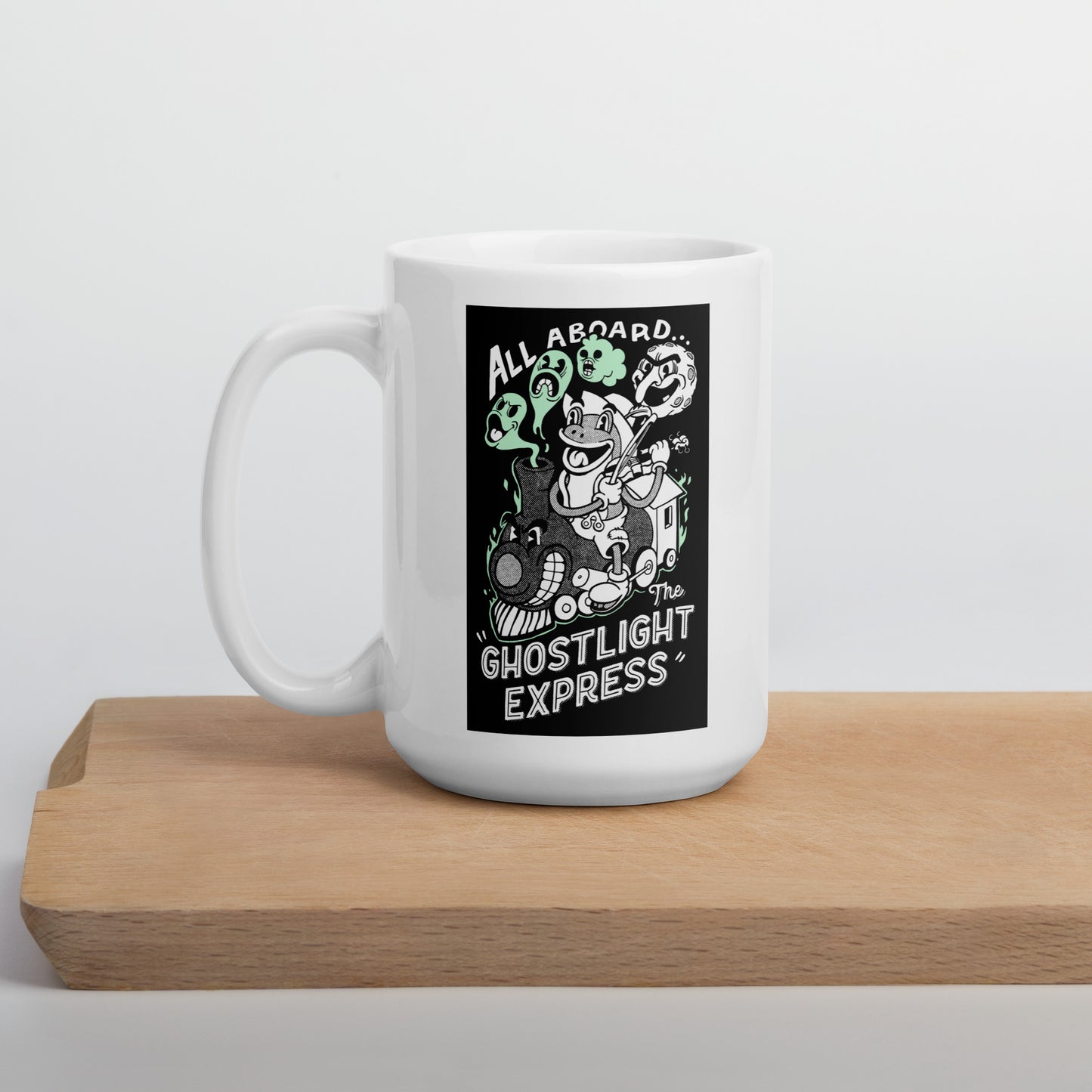 All Aboard the Ghostlight Express - White Glossy Mug