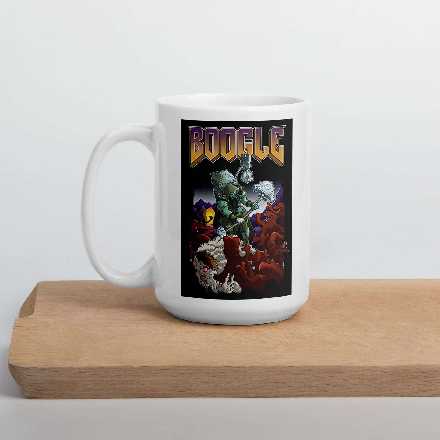BOOGLE - White Glossy Mug
