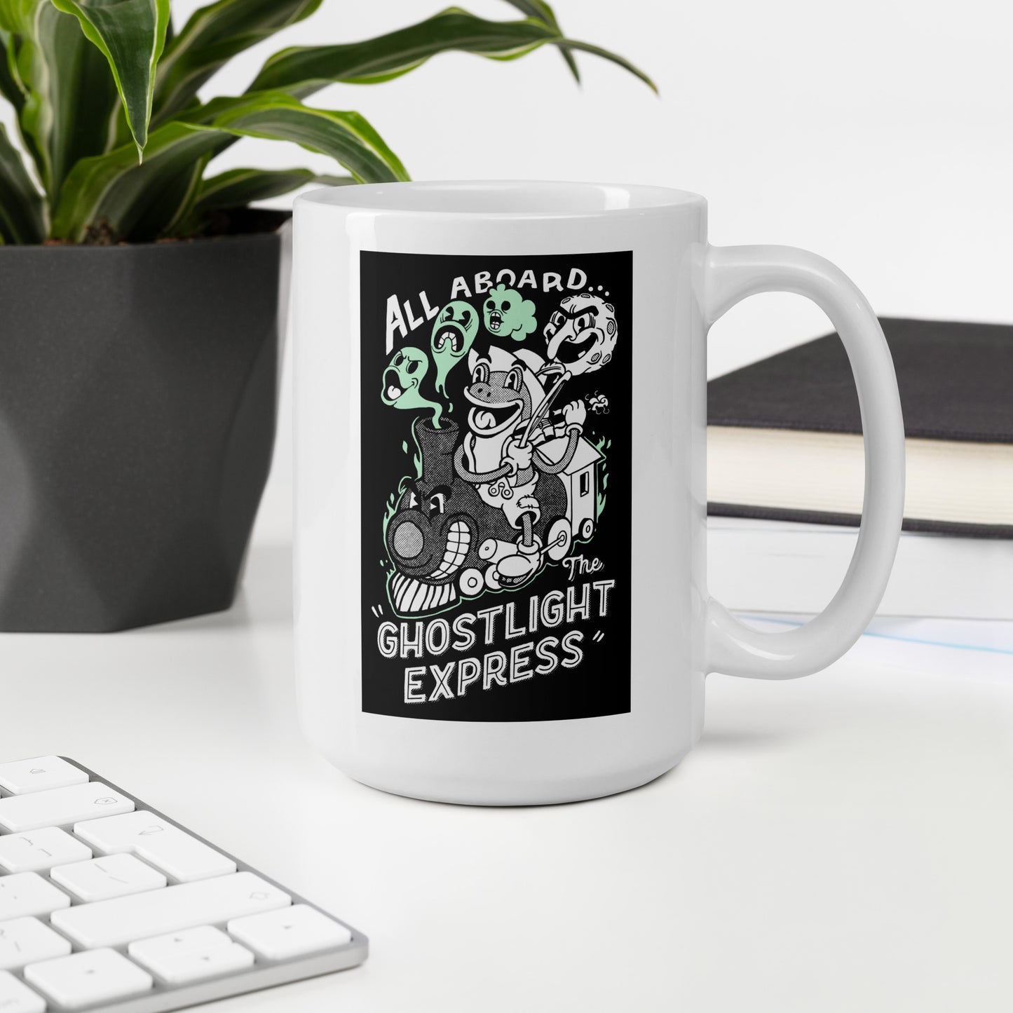 All Aboard the Ghostlight Express - White Glossy Mug