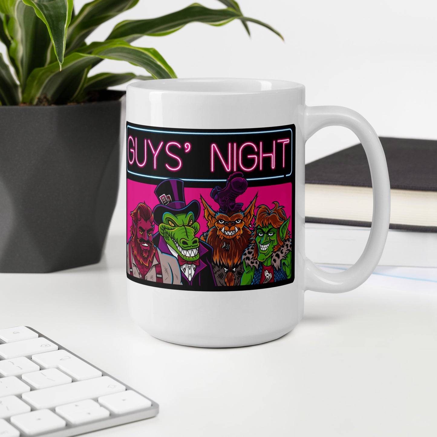 Guys' Night - White Glossy Mug