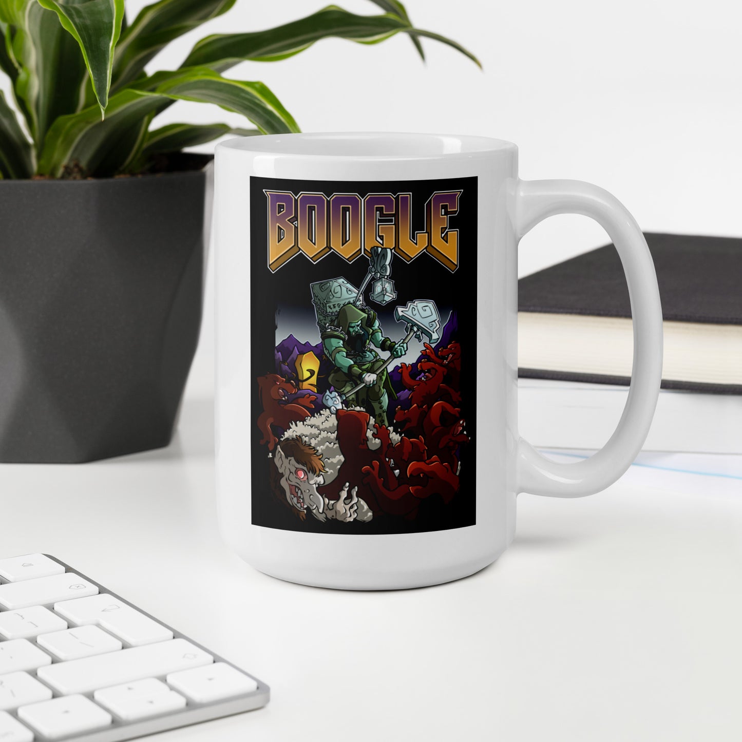 BOOGLE - White Glossy Mug