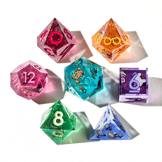 Avantris x Dispel Dice "Once Upon a Witchlight" Iconic 7-Piece Dice Set