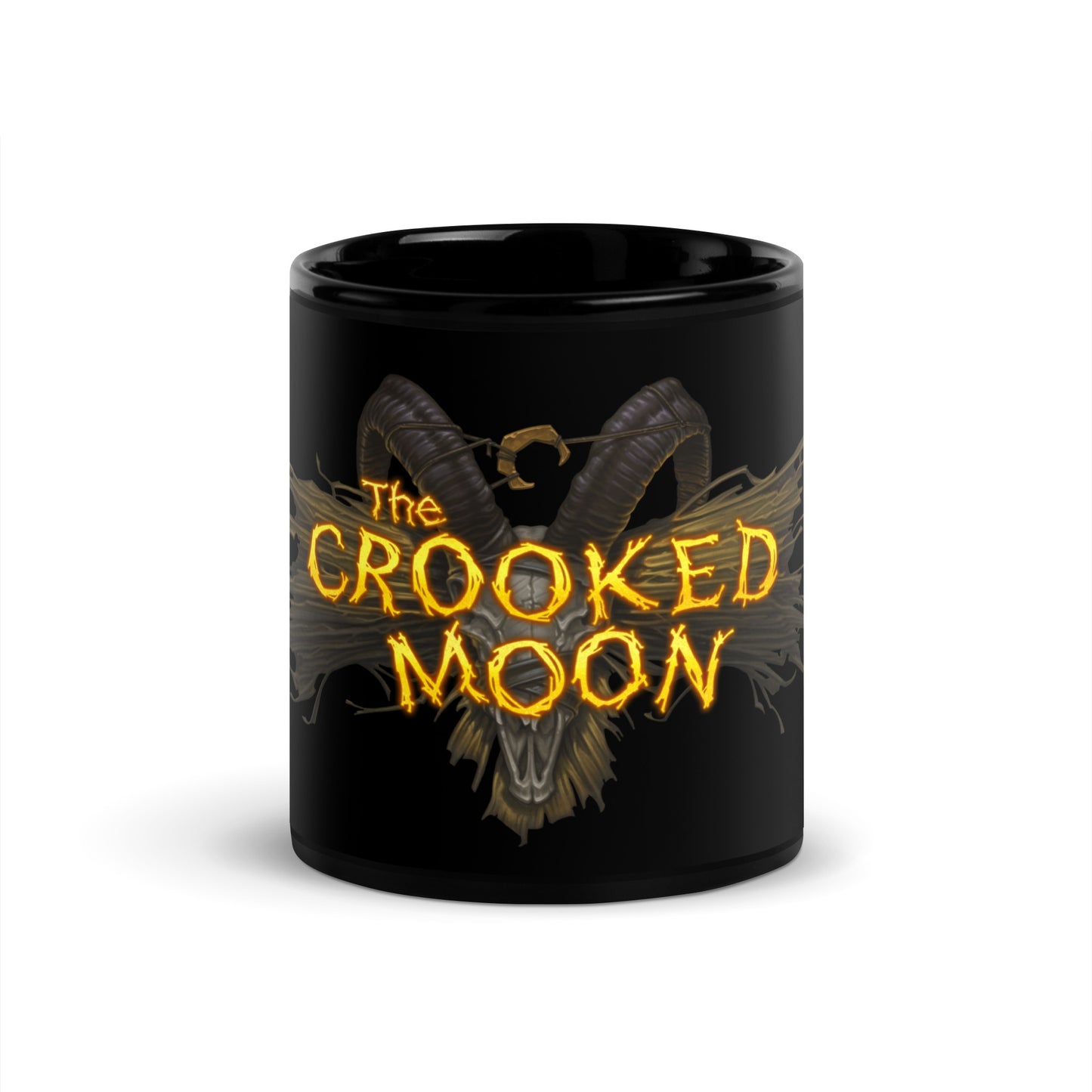 The Crooked Moon - Black Glossy Mug
