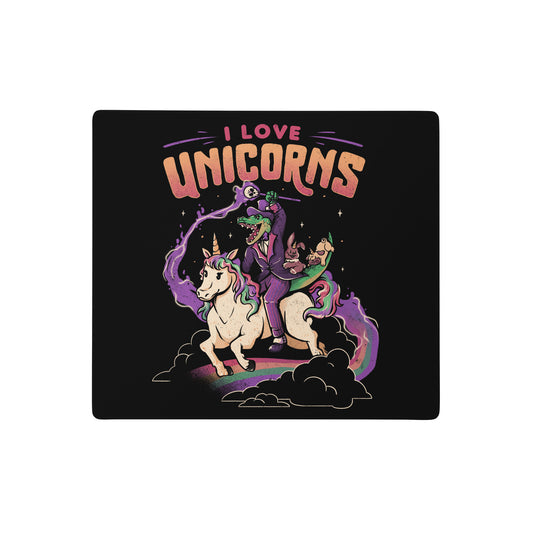 I Love Unicorns - Gaming Mouse Pad