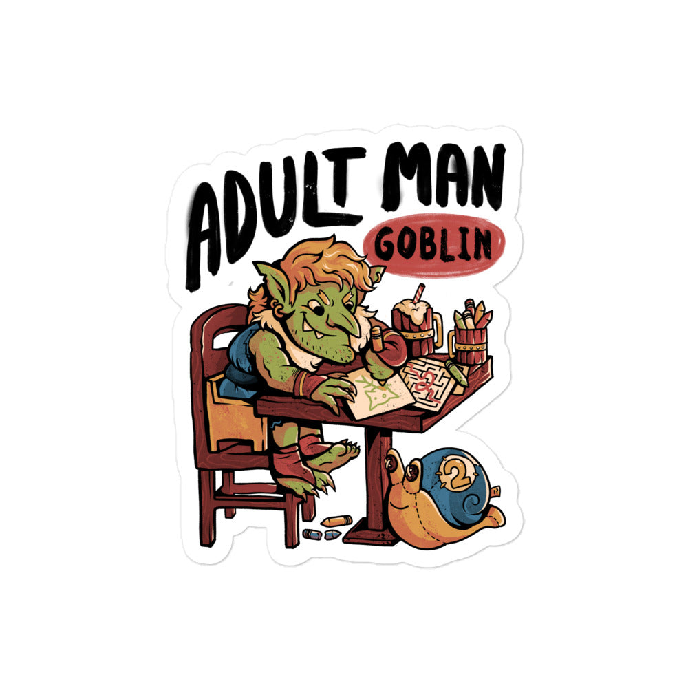 Adult Man Goblin - Sticker