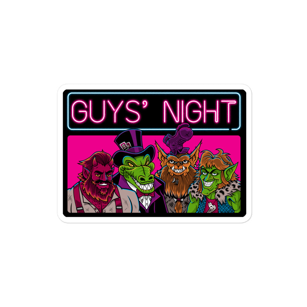 Guys' Night - Sticker