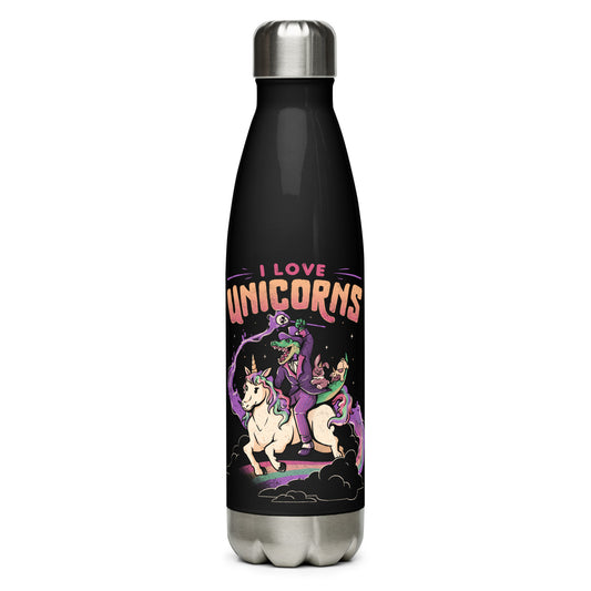 I Love Unicorns - Water Bottle