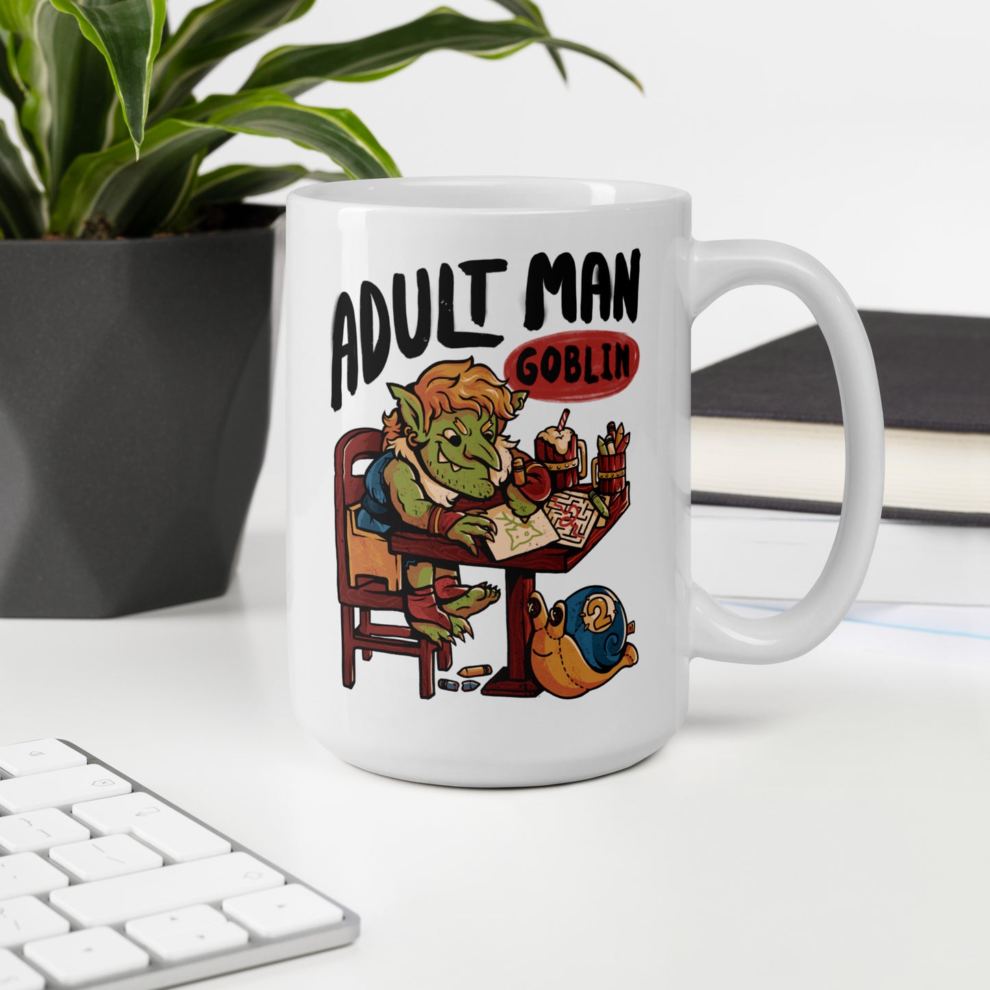 Adult Man Goblin - White Glossy Mug